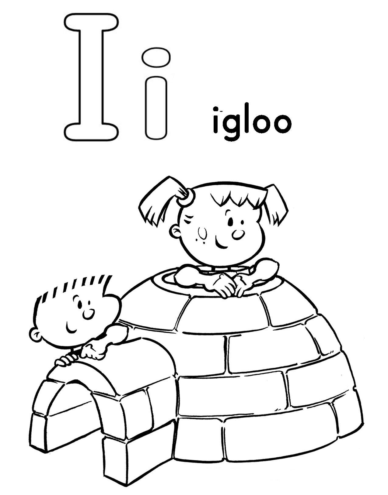 1275x1629 Alphabet Color Pages I For Igloo Alphabet Coloring Pages