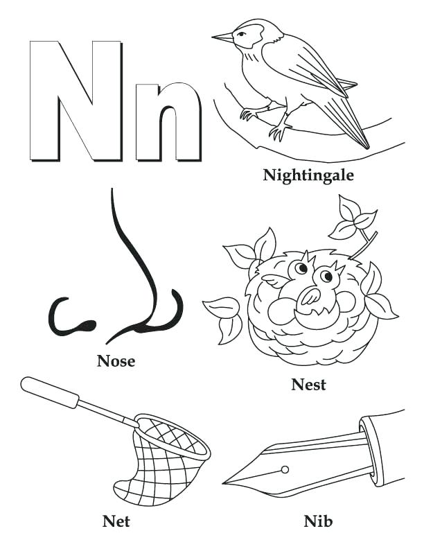 612x792 The Letter A Coloring Pages My A To Z Coloring Book Letter N
