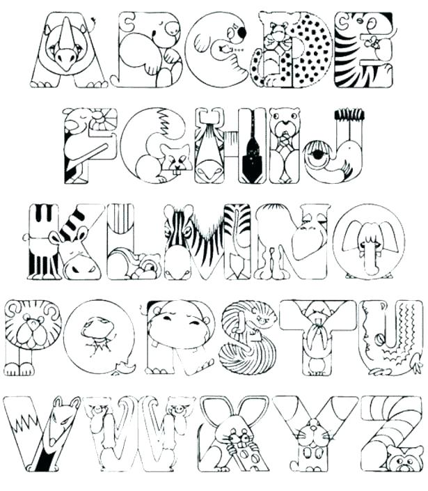 615x705 Alphabet Coloring Pages Preschool