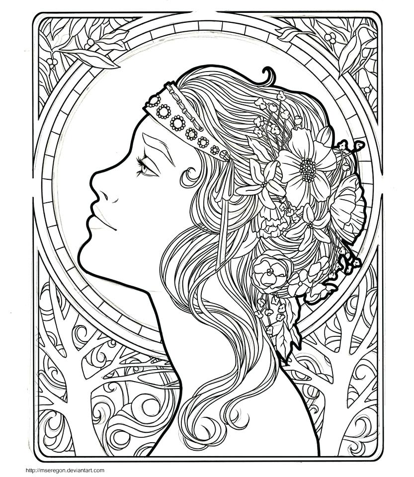 833x960 Art Deco Coloring Pages Page Nouveau Adult Book