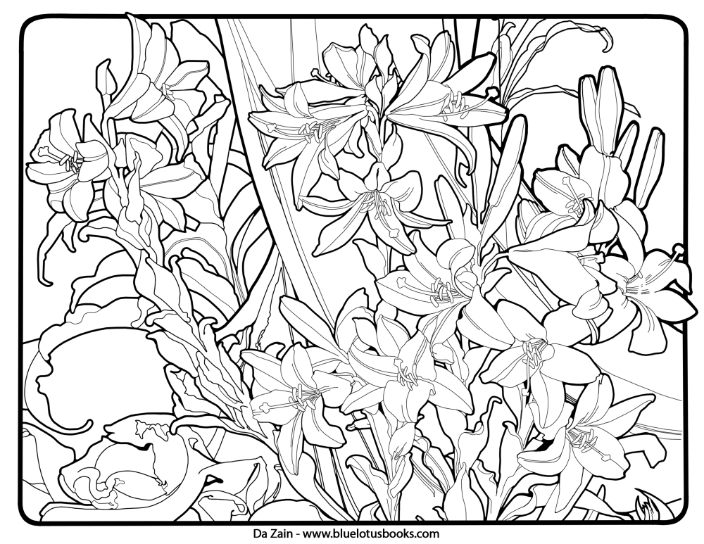 1000x773 Alphonse Mucha Coloring Book Best Art Nouveau Coloring Book