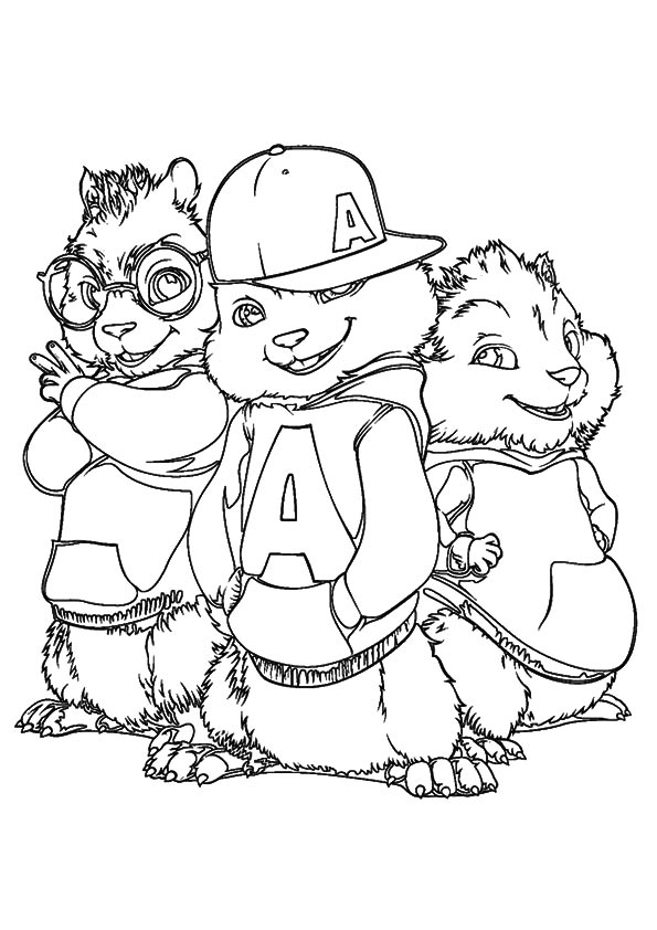 Alvin And The Chipmunks Coloring Pages