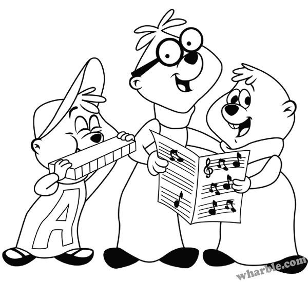 Alvin And The Chipmunks Coloring Pages 600x550 Alvin And The Chipmunks Coloring Pages