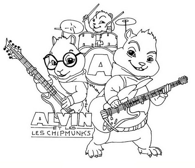 640x553 Cartoon Character Coloring Pages Alvin And The Chipmunks Coloring