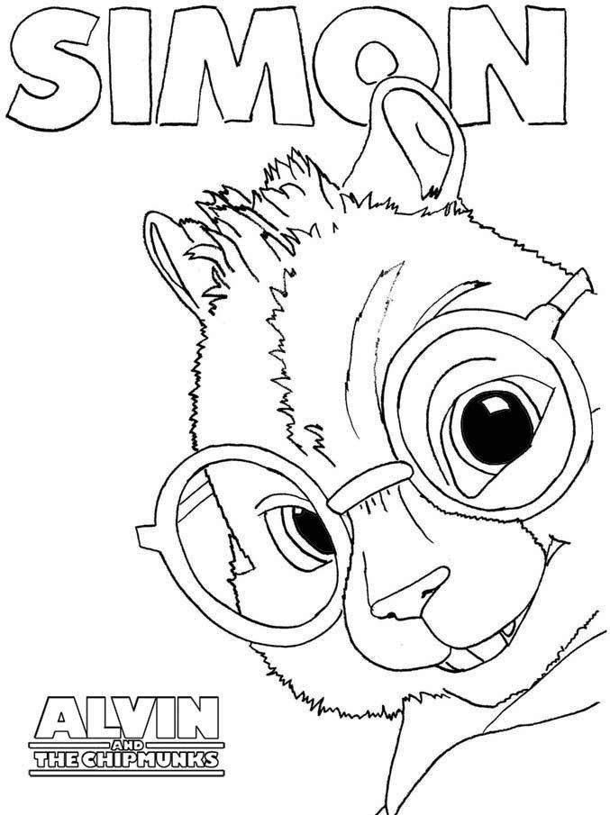 Alvin And Chipmunks Coloring 677x905 Alvin And Chipmunks Coloring