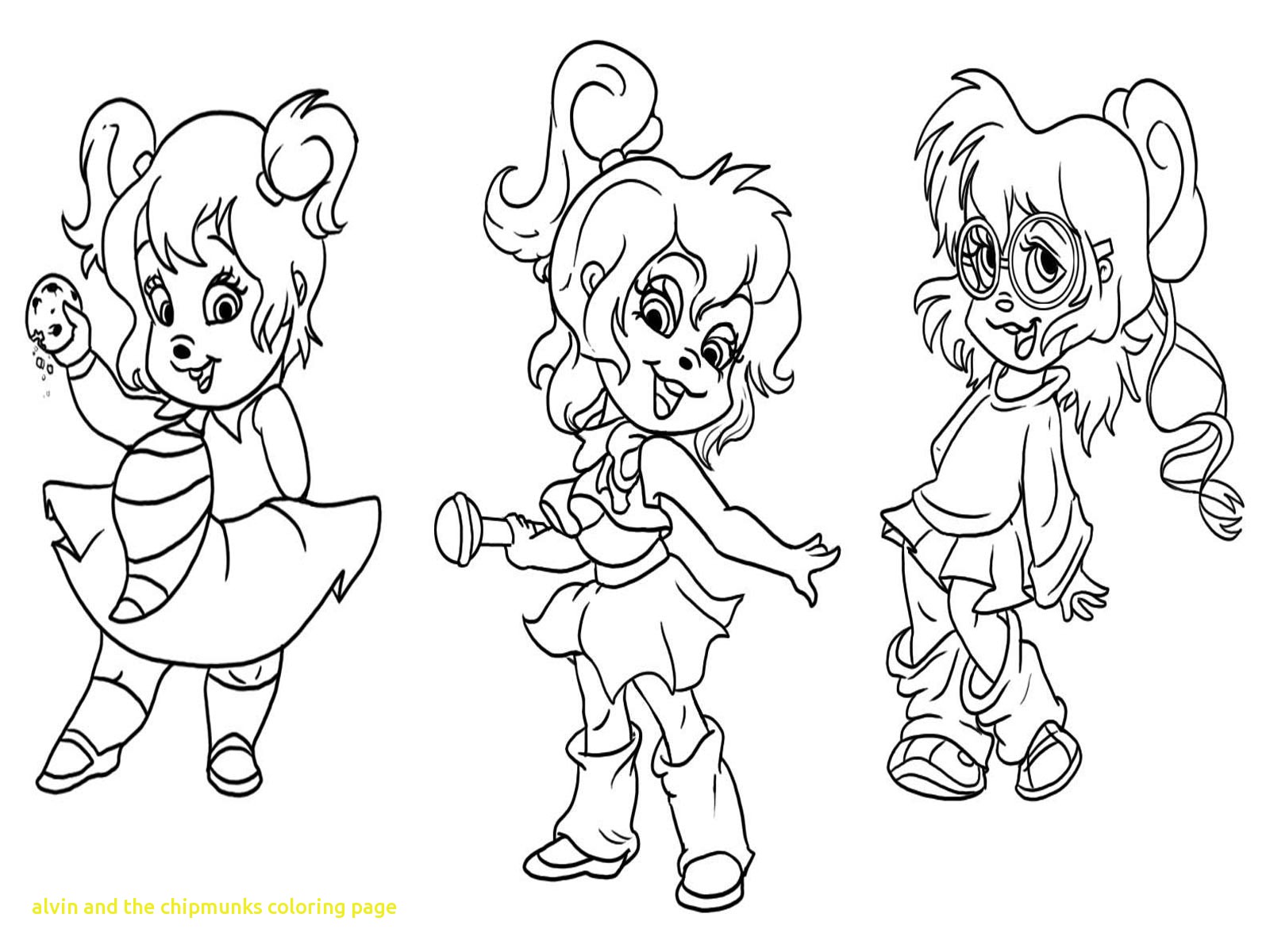 1600x1200 Alvin And The Chipmunks Coloring Page With Alvin And The Chipmunks