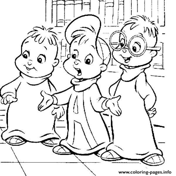 600x600 Print Alvin And Chipmunks Cartoon Coloring Pages Alvin Amp