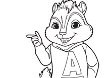 218x155 Picture Coloring Book Alvin Chipmunks Coloring Pages