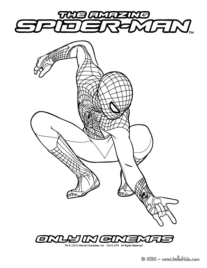 820x1060 The Amazing Spiderman Coloring Pages