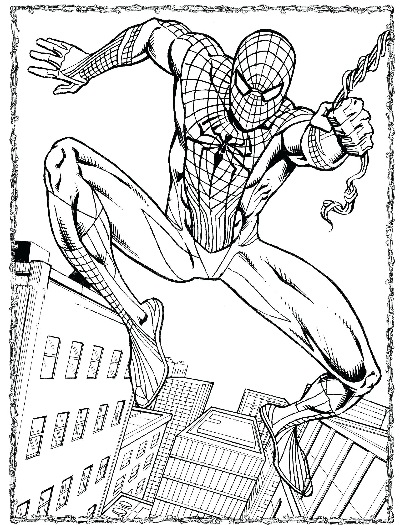 1700x2200 Inspiration Spiderman Coloring Pages Download