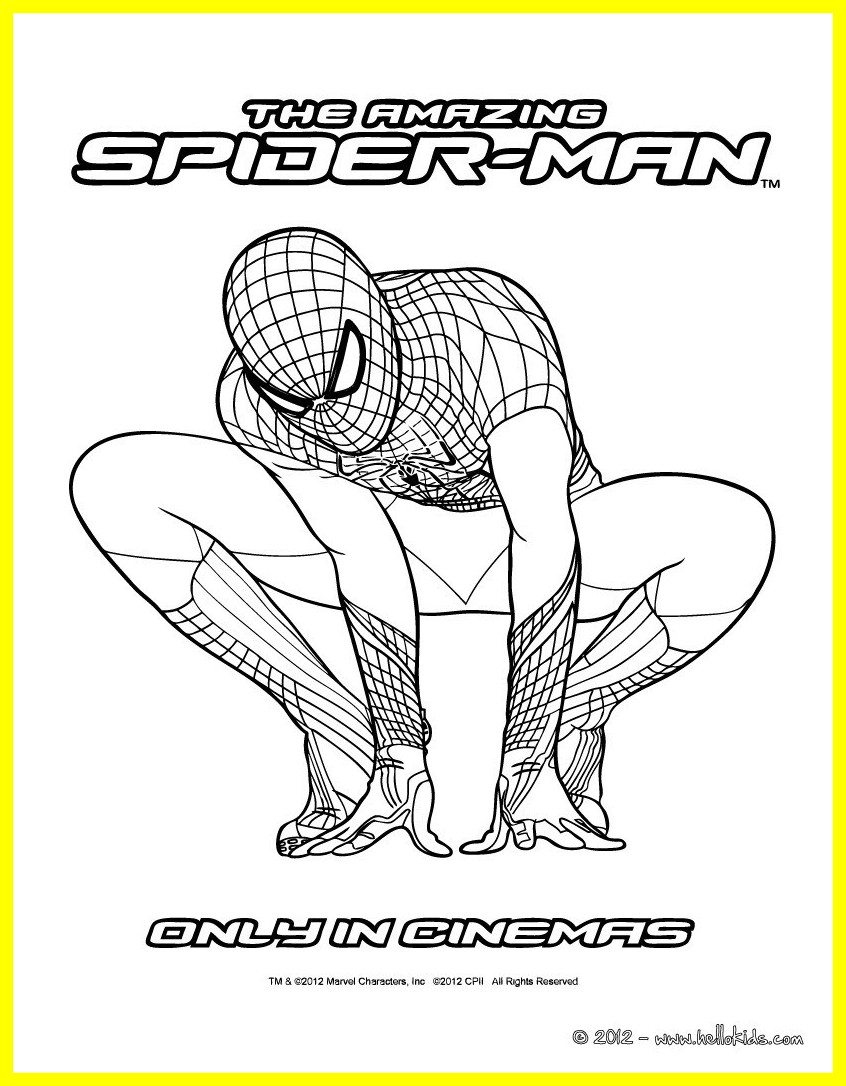 846x1086 Inspiring The Amazing Spiderman Online Coloring Hellokids Pics