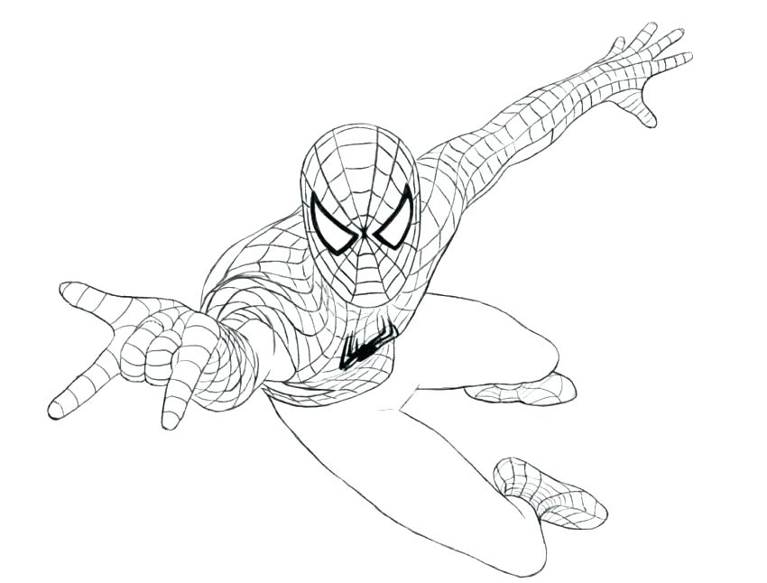 850x646 Spiderman Pictures To Color With Coloring Pages Spider Man Color