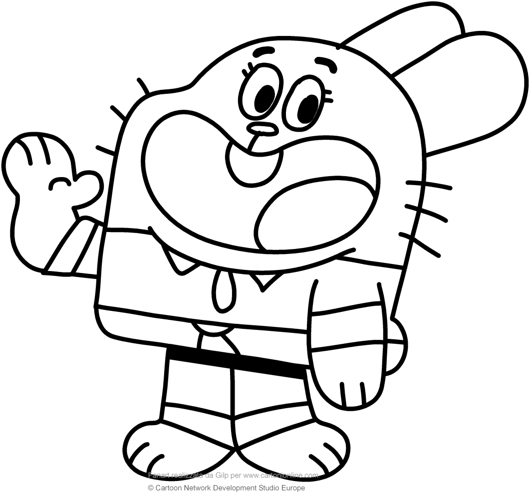 Richard Watterson (The Amazing World Of Gumball) Coloring Pages 1062x992 Richard Watterson (The Amazing World Of Gumball) Coloring Pages