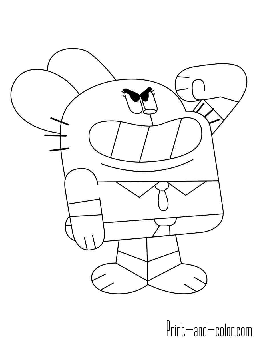 Spotlight Gumball Coloring Pages Amazing World 900x1200 Spotlight Gumball Coloring Pages Amazing World