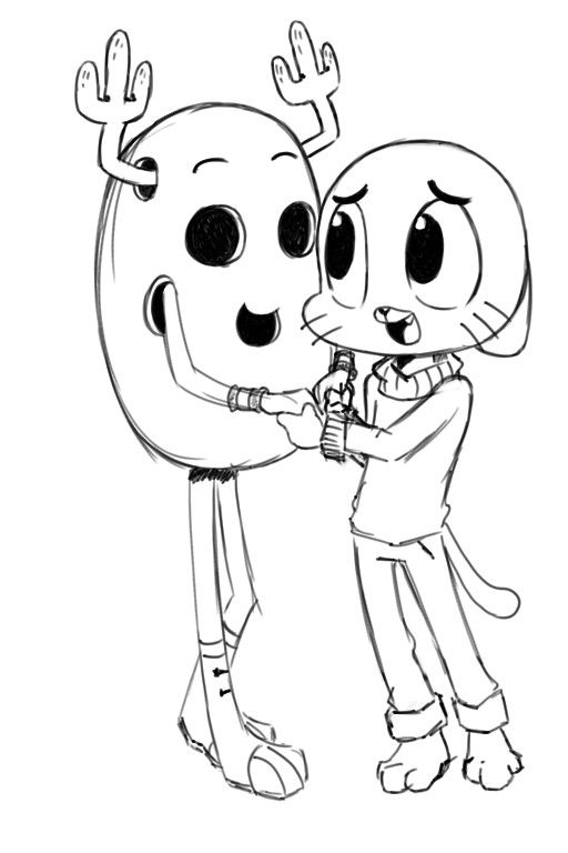 The Amazing World Of Gumball Coloring Pages Gumball And Penny 512x768 The Amazing World Of Gumball Coloring Pages Gumball And Penny