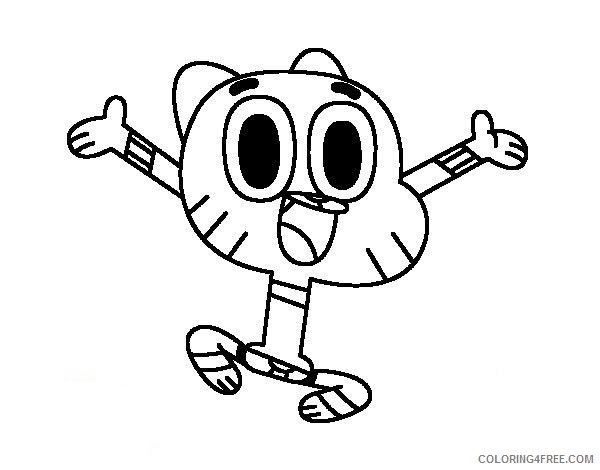 600x470 The Amazing World Of Gumball Coloring Pages Printable