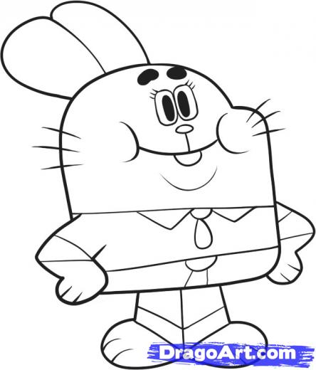 444x520 Amazing World Of Gumball Coloring Pages