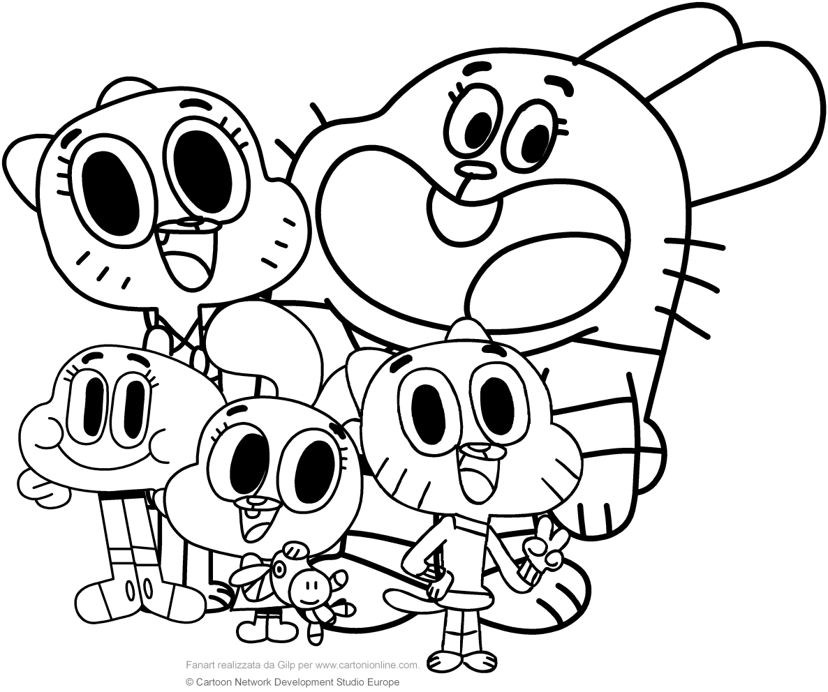 1186x992 Amazing World Of Gumball Coloring Pages To Print Printable Free