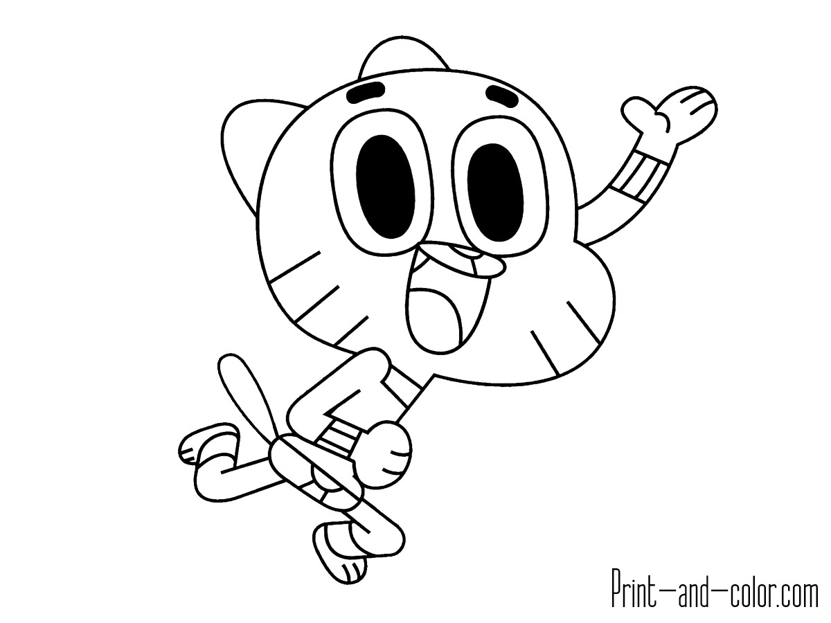 Amazing World Of Gumball Coloring Pages To Print 1200x900 Amazing World Of Gumball Coloring Pages To Print