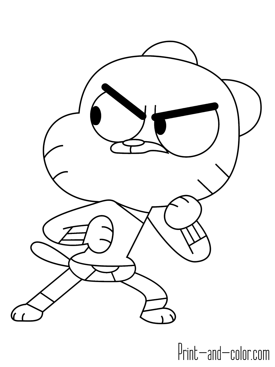 Gumball Coloring Pages The Amazing World Of Print And Color Com 900x1200 Gumball Coloring Pages The Amazing World Of Print And Color Com