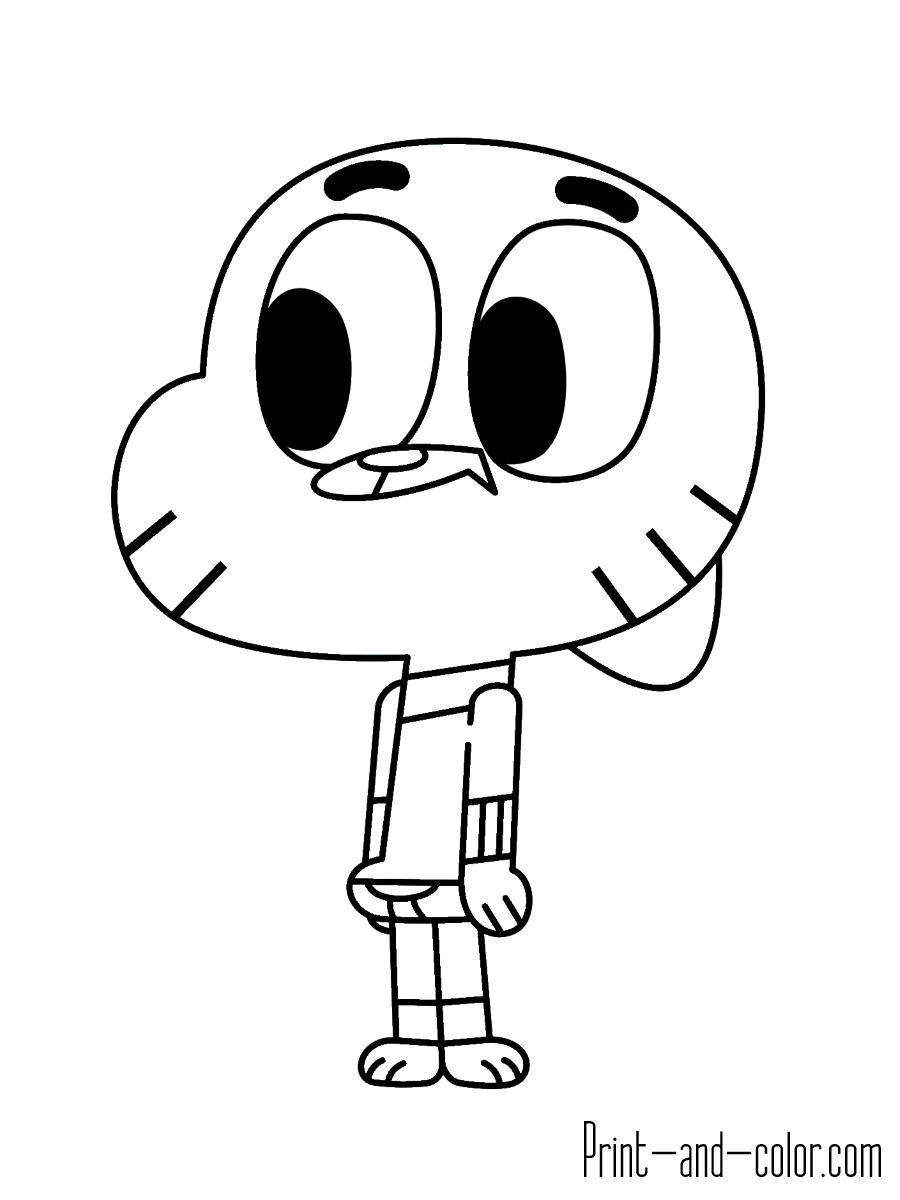 The Amazing World Of Gumball Coloring Pages Print 900x1200 The Amazing World Of Gumball Coloring Pages Print