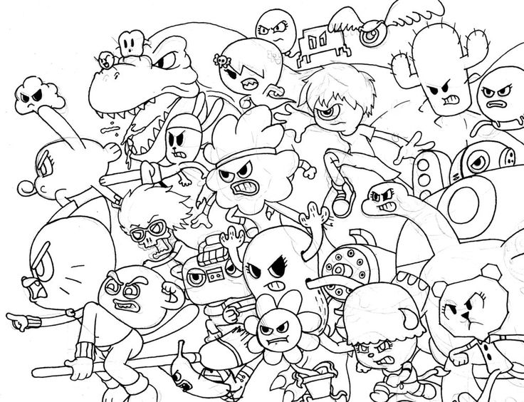 Gumball Coloring Pages All Characters From Amazing World 736x564 Gumball Coloring Pages All Characters From Amazing World