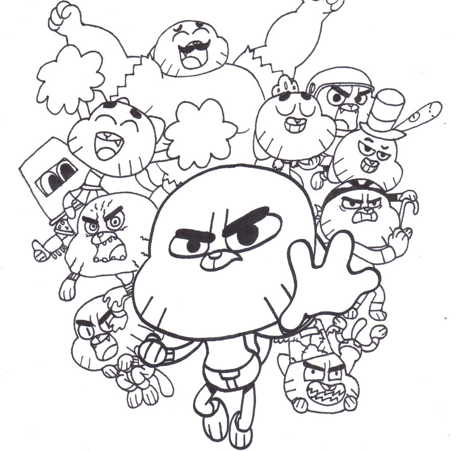 Amazing World Of Gumball Coloring Pages 900x881 Amazing World Of Gumball Coloring Pages