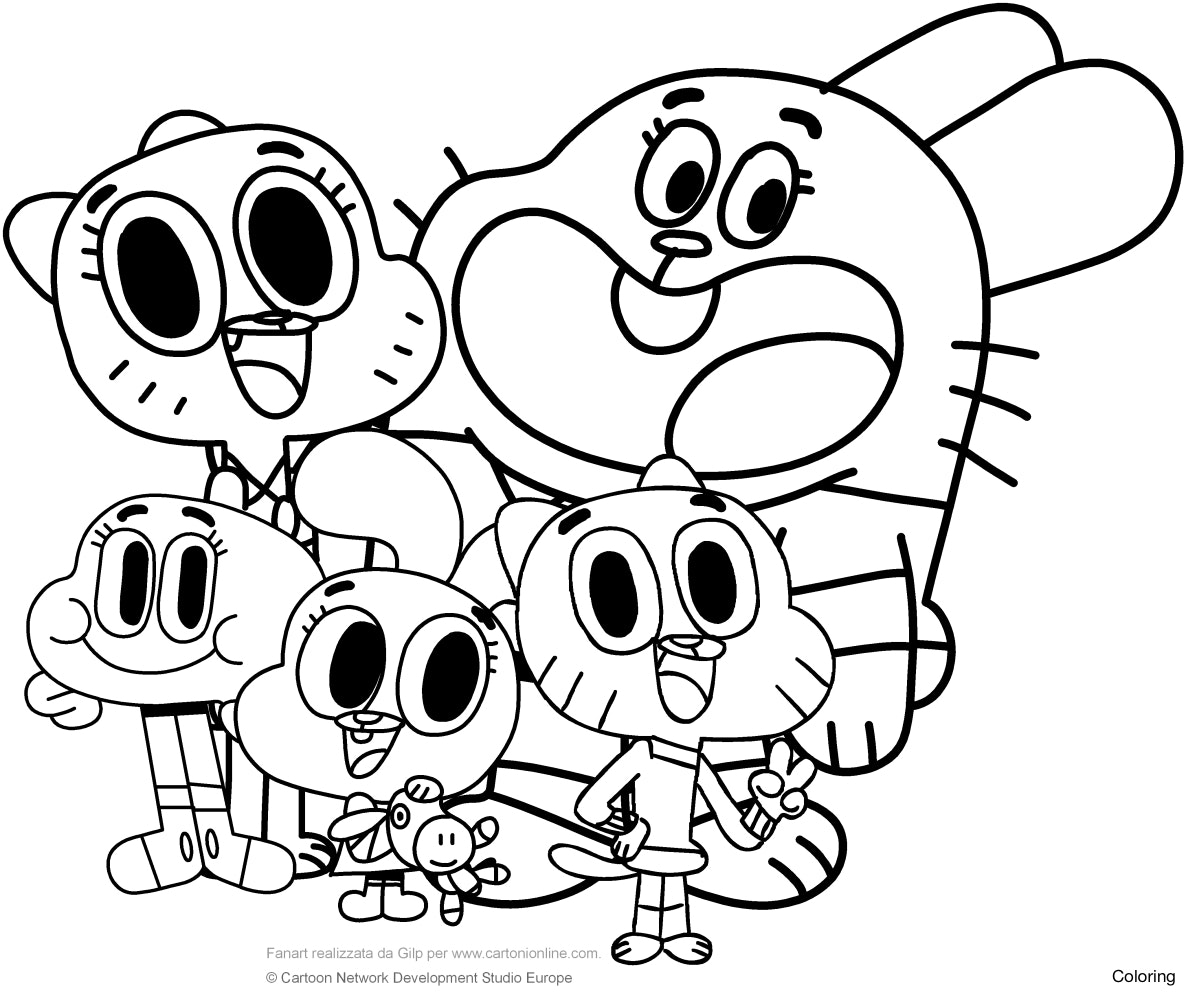 Amazing World Of Gumball Coloring Pages The Be 1186x992 Amazing World Of Gumball Coloring Pages The Be
