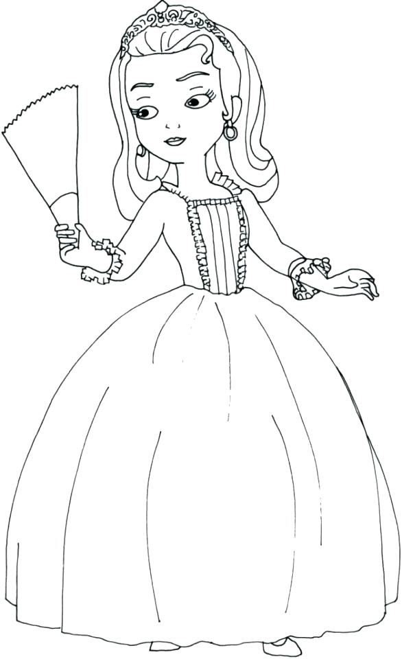 586x960 Sofia Coloring Pages Online The First Pictures Princess Amber