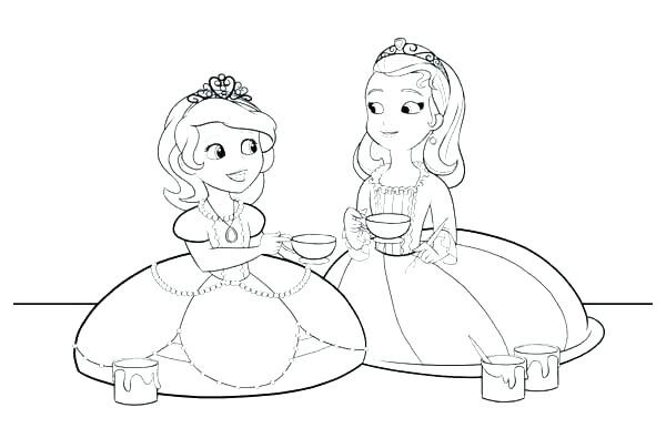 600x386 Sofia The First Coloring Pages Disney
