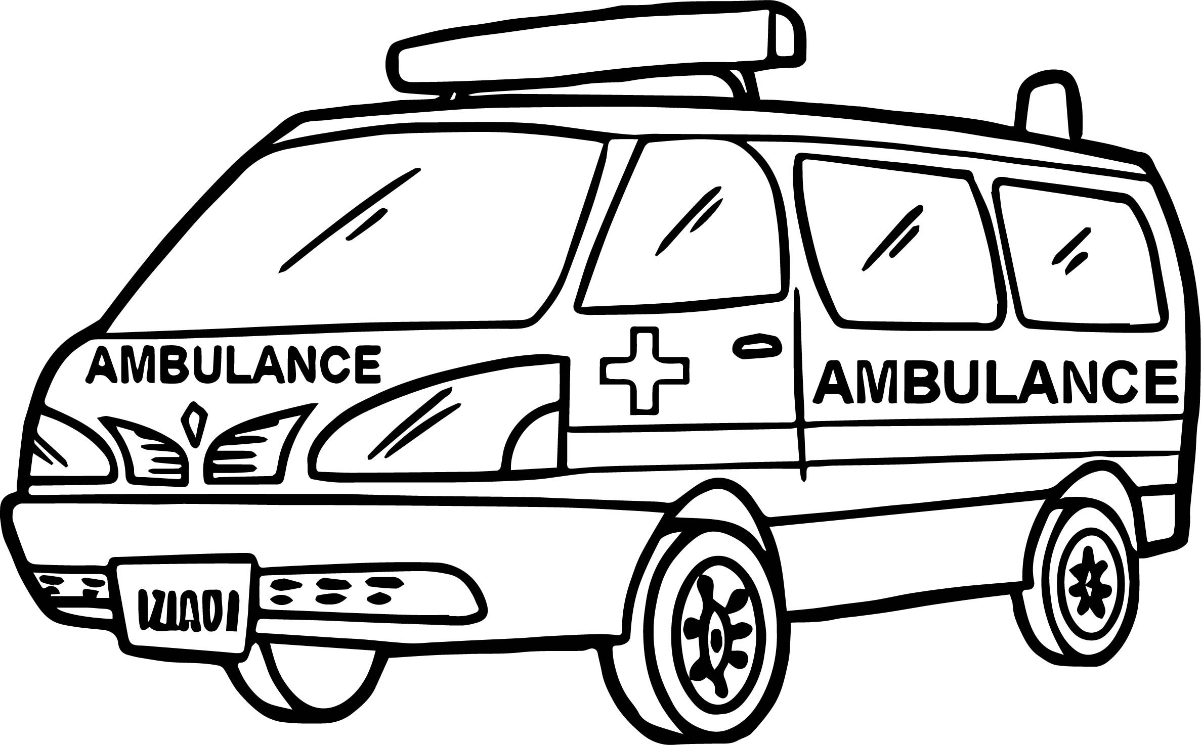 2374x1474 Ambulance Coloring Pages Car Transportation For Kids Awesome Good
