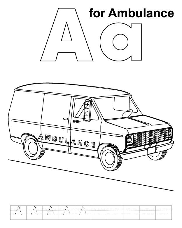 624x780 Ambulance Coloring Pages Free For Kids