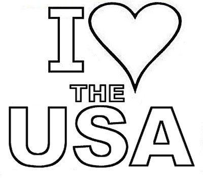 400x350 United States Of America Flag Coloring Page