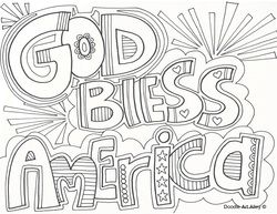 250x193 God Bless America Fourth Of July Coloring Pages