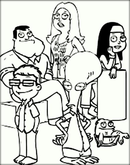 American Dad Coloring Pages 442x562 American Dad Coloring Pages