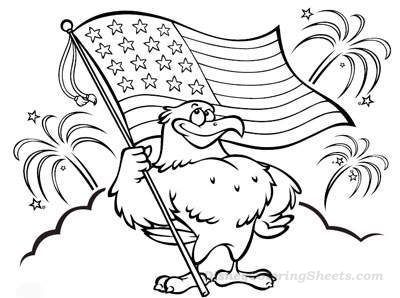 4th Of July Eagle Coloring Pages 400x298 4th Of July Eagle Coloring Pages