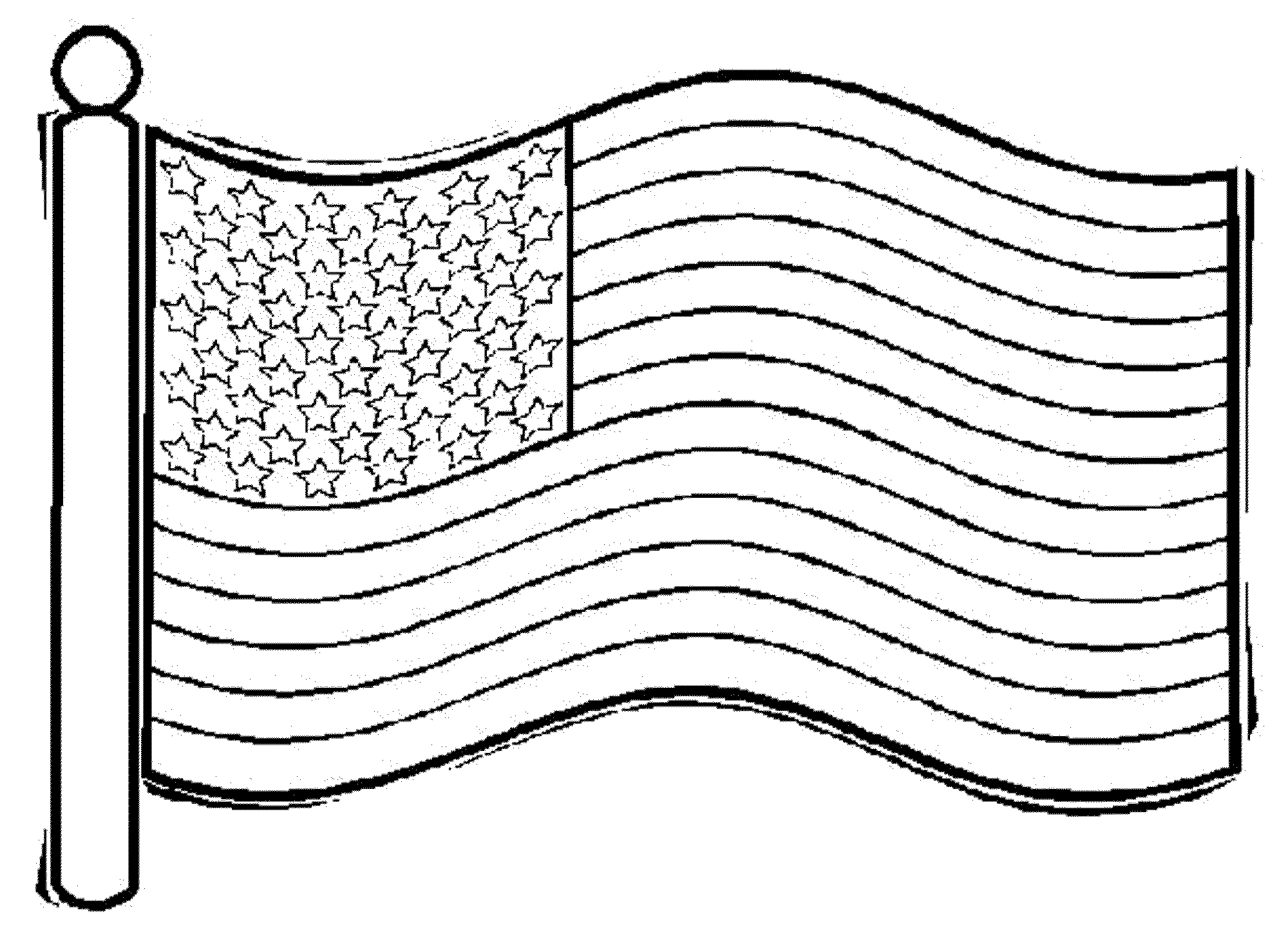 2000x1444 American Flag Coloring Pages