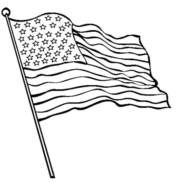 American Flag Coloring Page For Preschool at GetColorings.com | Free ...