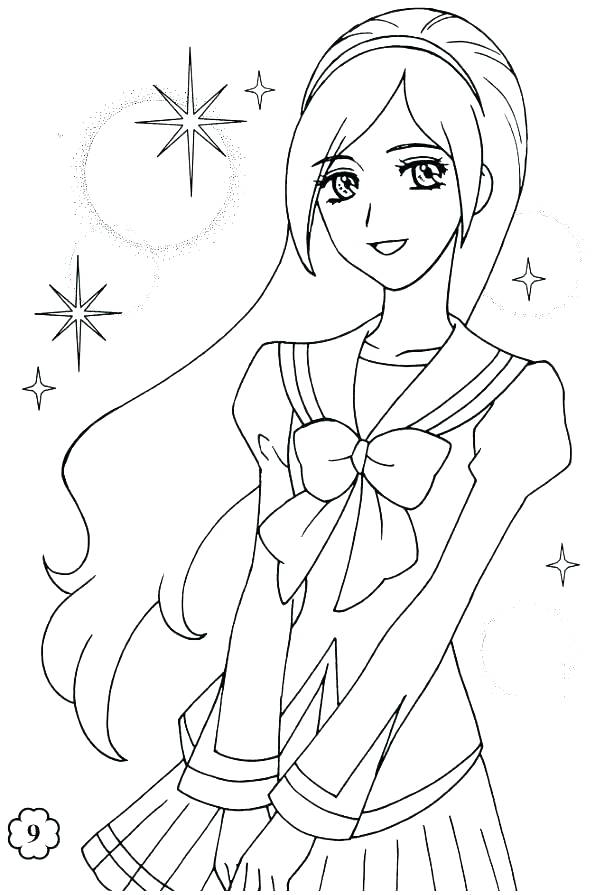 600x895 American Girl Coloring Pages