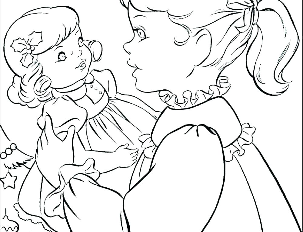 1000x768 American Girl Coloring Pages Girl Doll Coloring Pages Girl