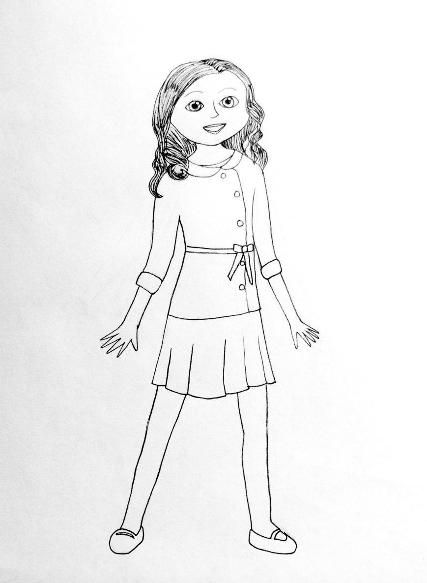 869x1185 American Girl Coloring Pages Image High Definition Doll Julie Lea