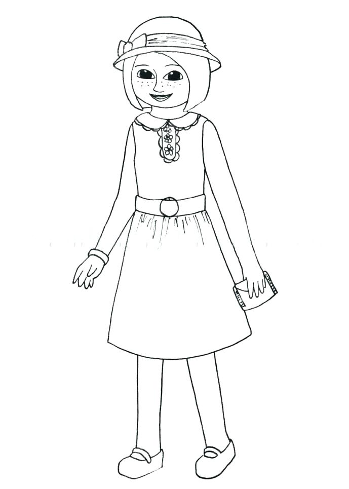 689x965 American Girl Coloring Pages Girl Color Pages Medium Size