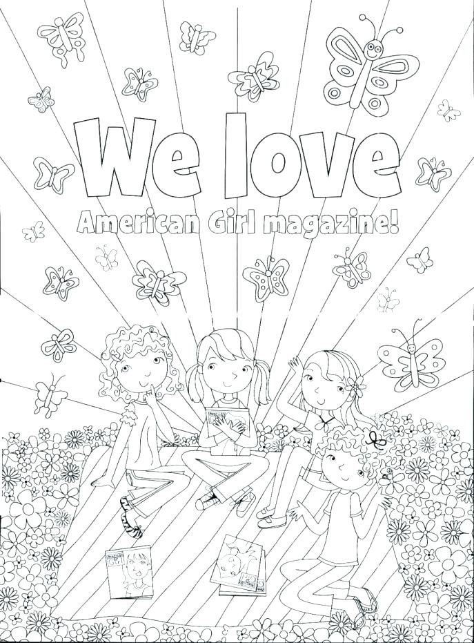 687x931 American Girl Coloring Pages Printable Girl Coloring Pages Medium