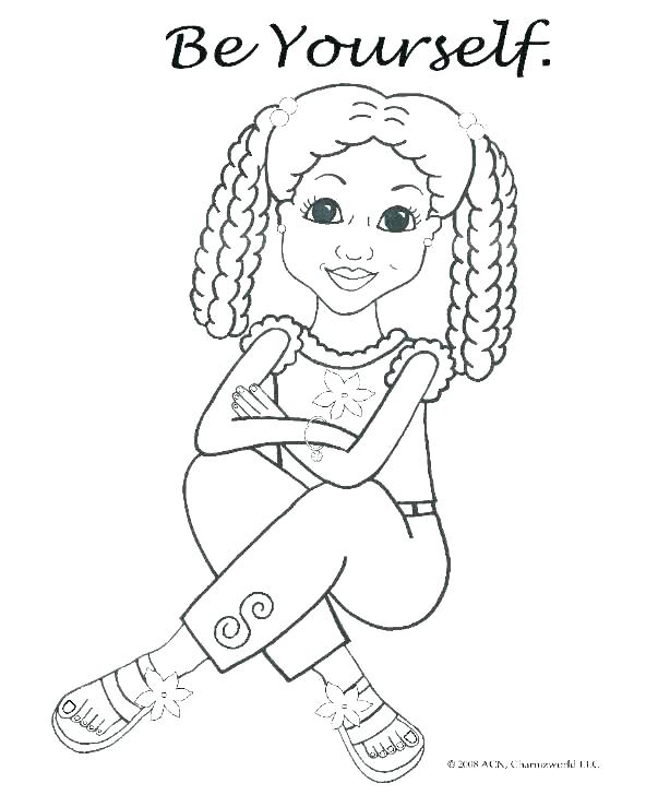 592x739 American Girl Coloring Pages To Print Girl Coloring Pages Girl