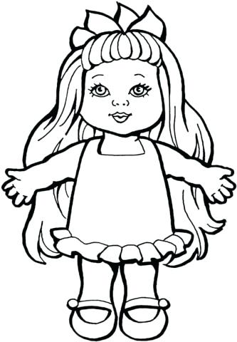 333x480 American Doll Coloring Sheets Doll Coloring Page Free Printable