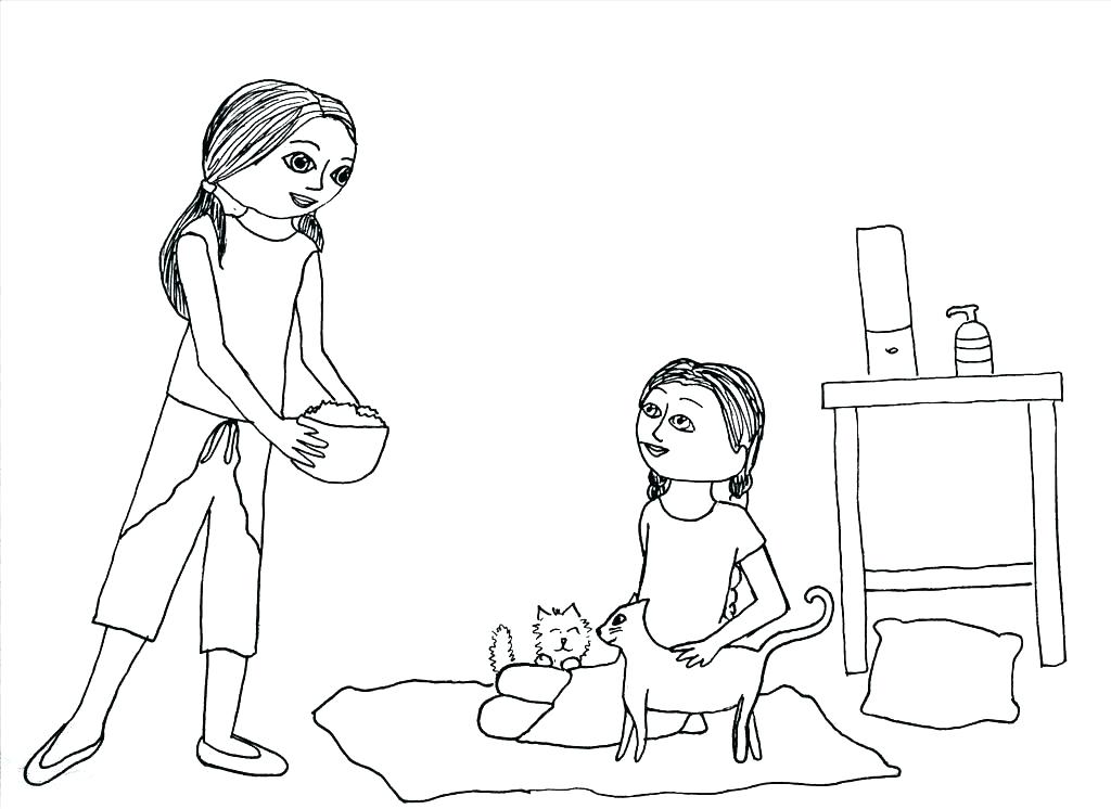1024x746 American Girl Coloring Pages Printable Page For Creativity