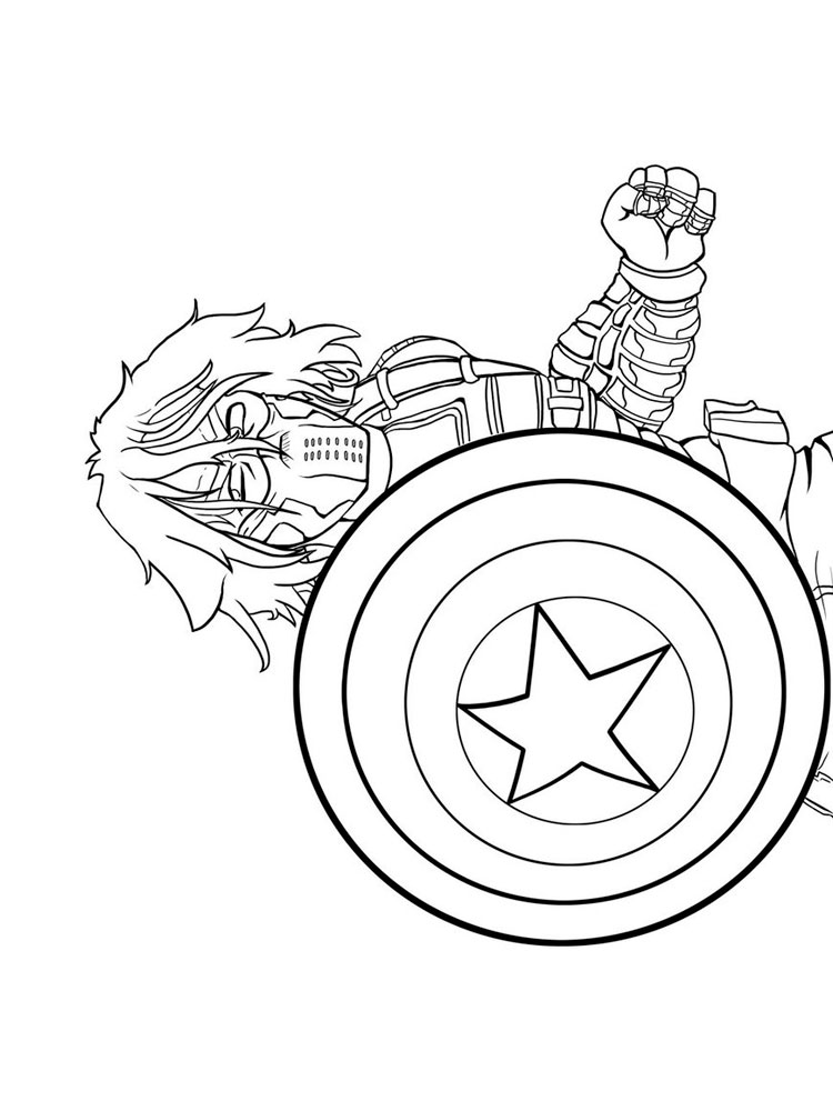 750x1000 The Winter Soldier Coloring Pages. Free Printable The Winter