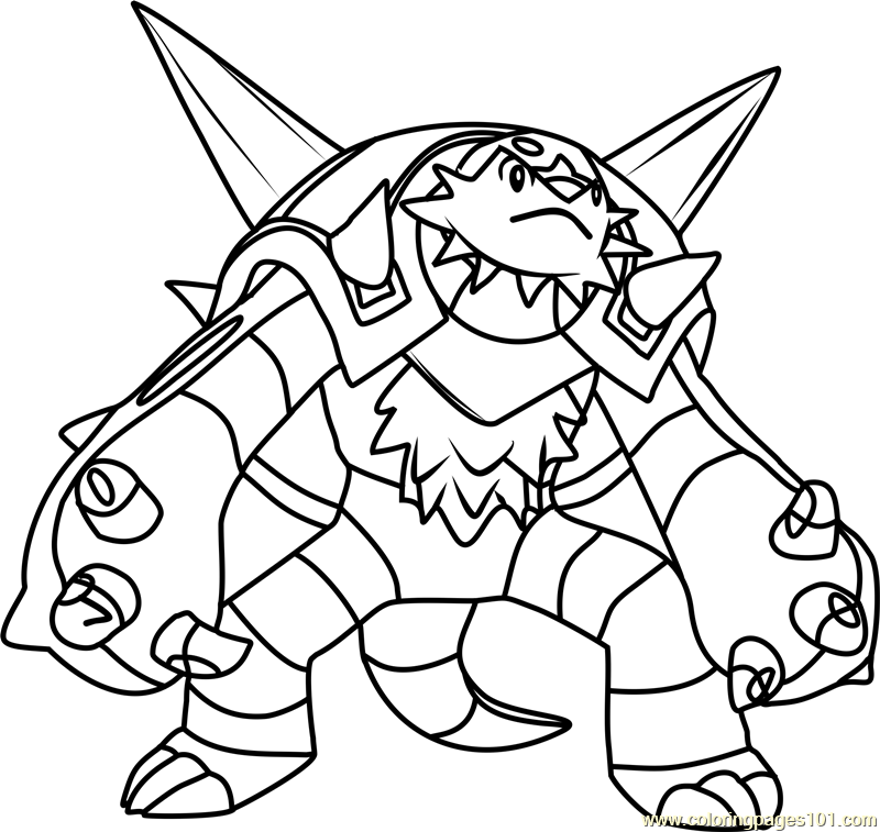 800x757 Chesnaught Pokemon Coloring Page