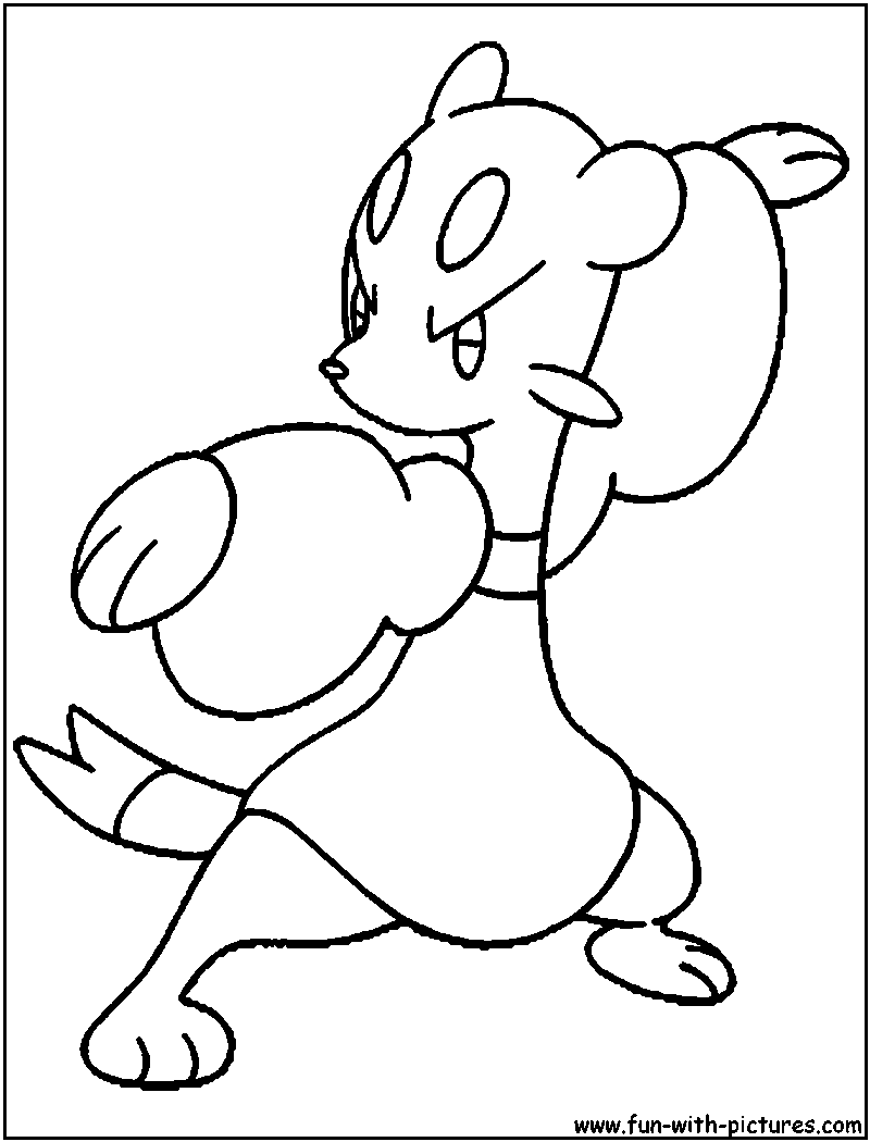 800x1050 Mienfoo Coloring Page.png Pokemon Kleurplaten