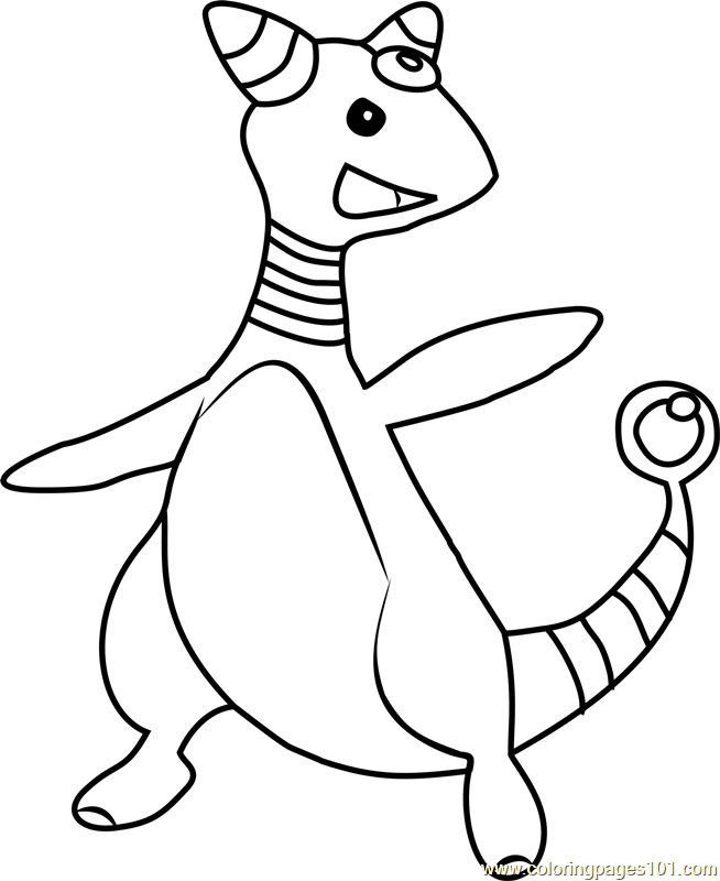 654x800 Ampharos Pokemon Coloring Page